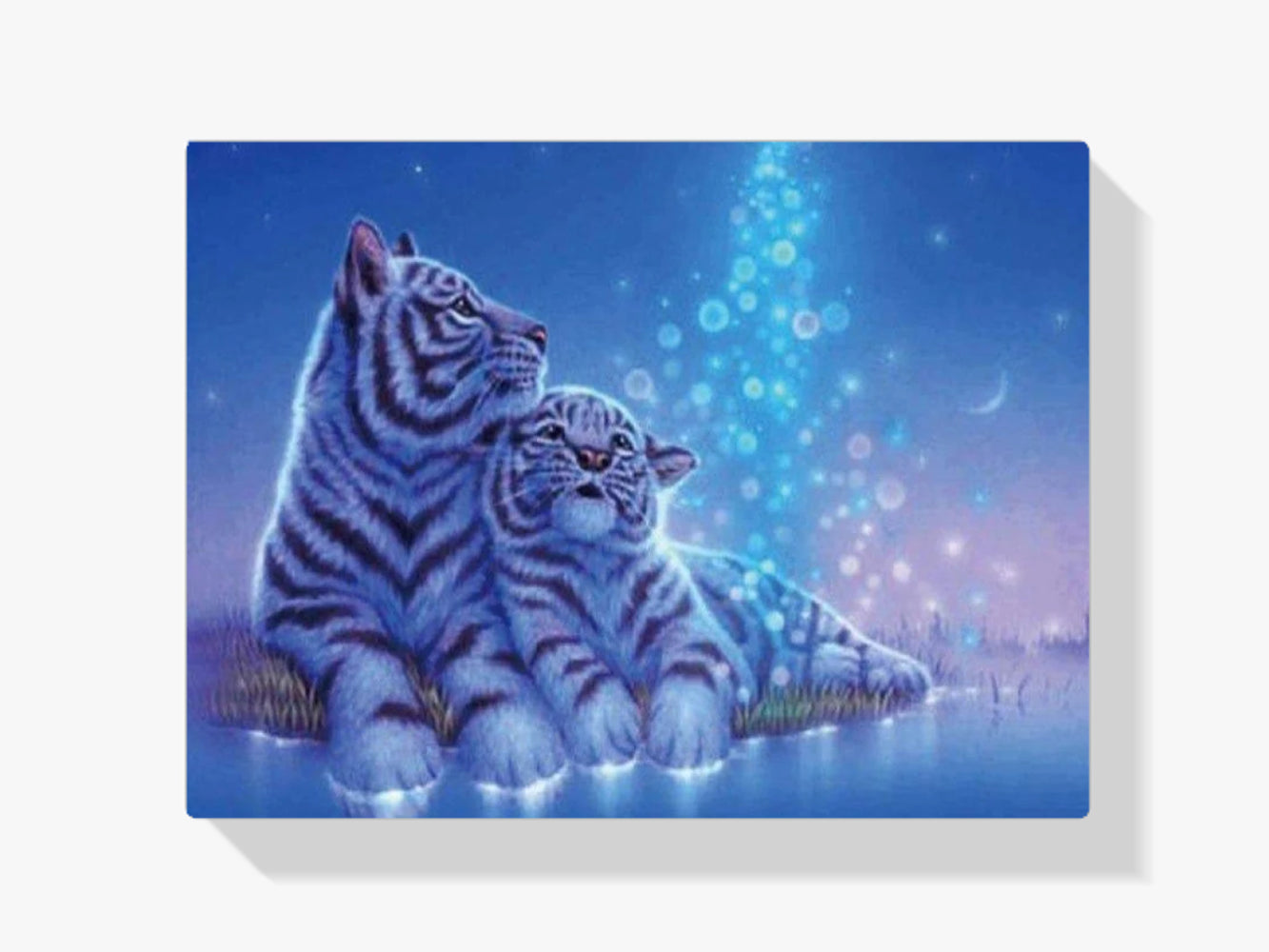 Tiger mit Junges - Malen nach Zahlen