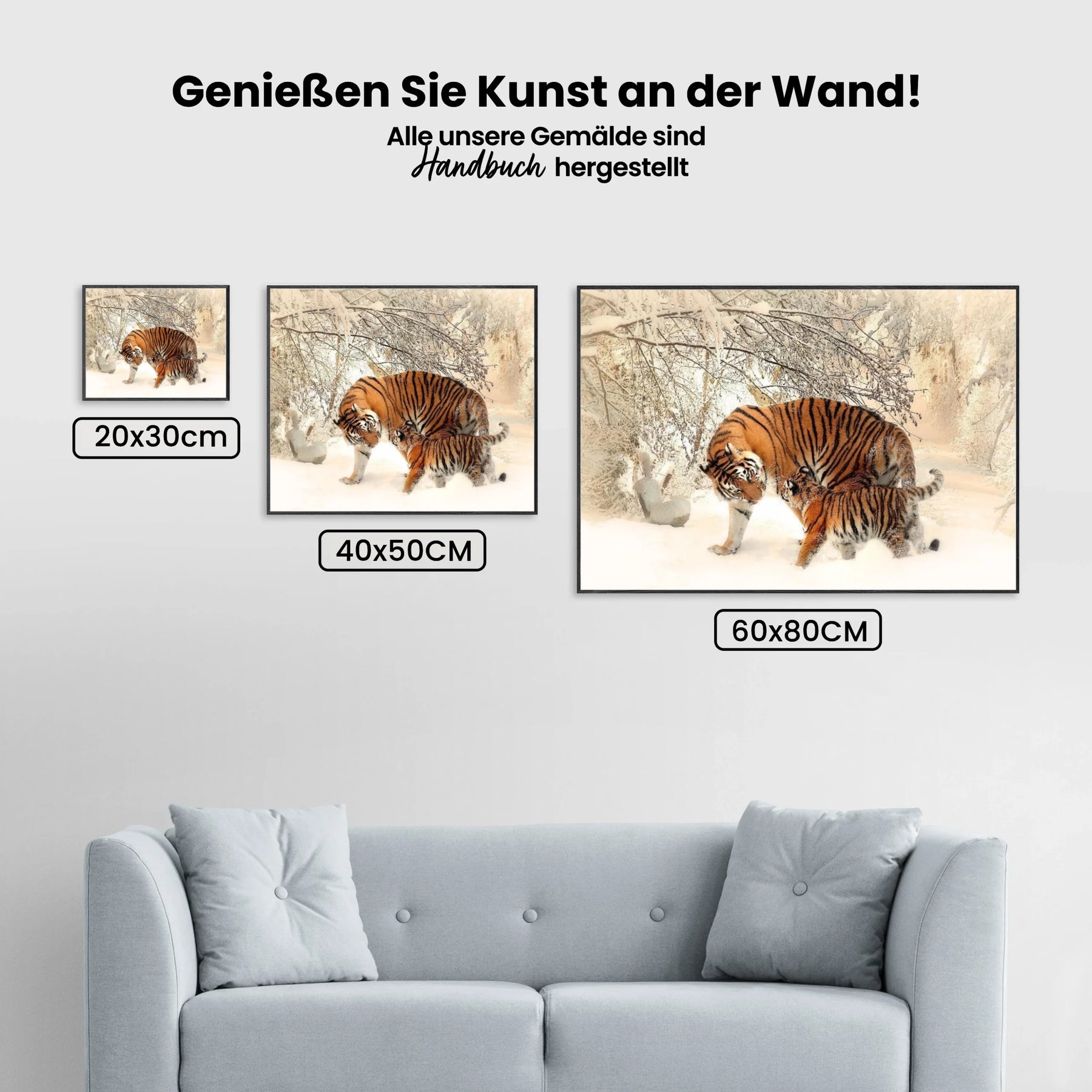 Tiger und Junge - Malen nach Zahlen