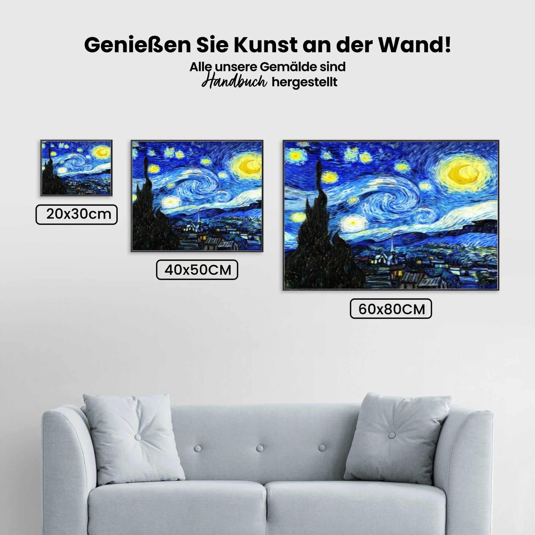 Van Gogh Sterne Petersdom Nacht | Großformat - Malen nach Zahlen