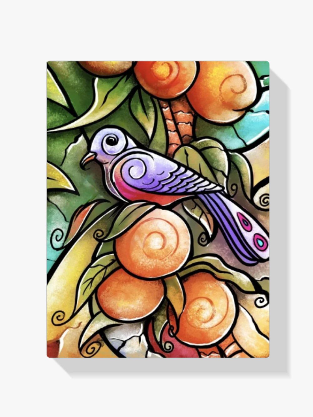 Vogel im Baum | Exklusives Design - Malen nach Zahlen