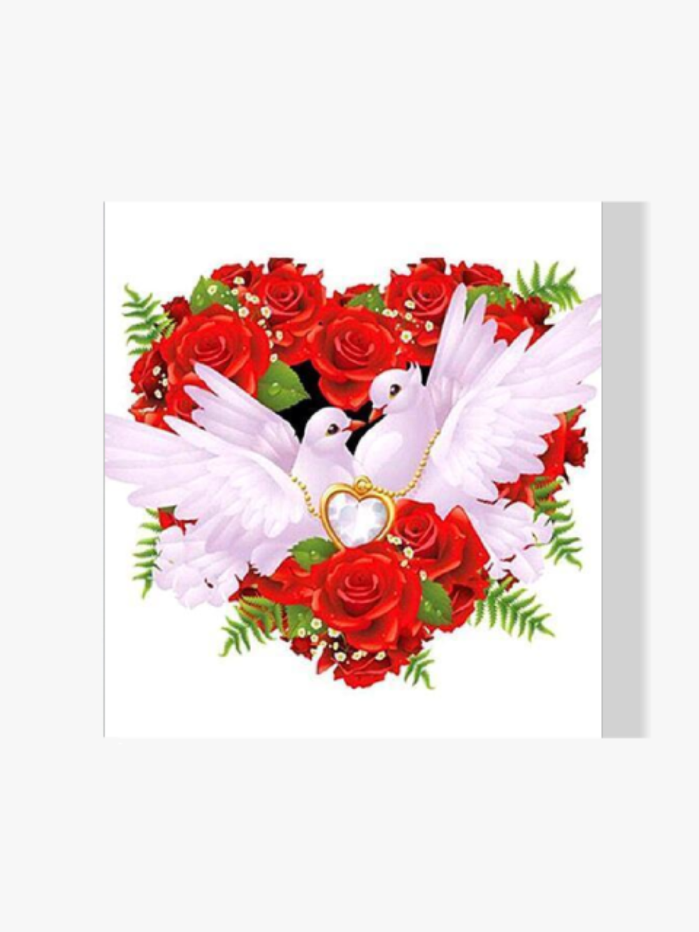 Weiße Tauben - Malen nach Zahlen