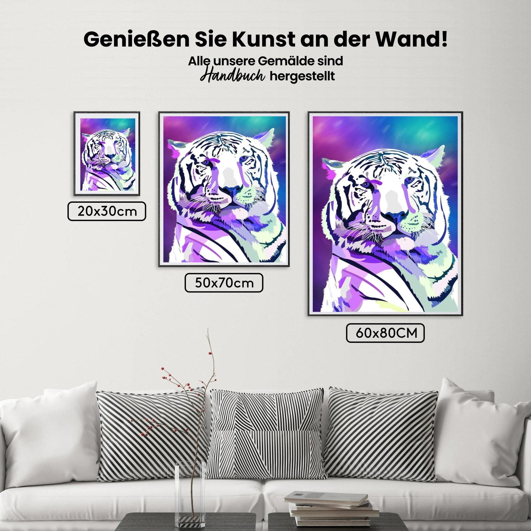 Weiße Tigergalaxie - Malen nach Zahlen