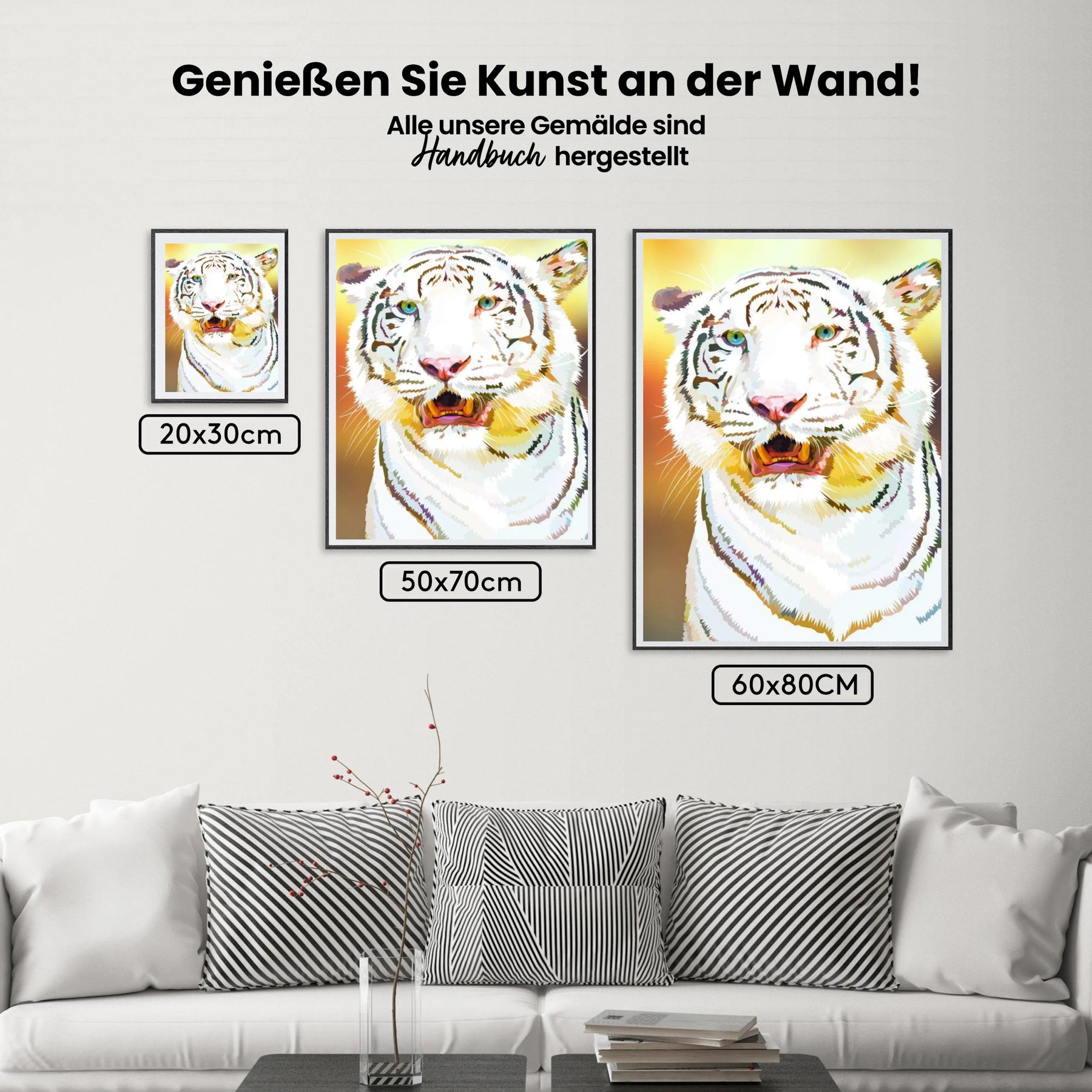 Weißer Tiger - Malen nach Zahlen