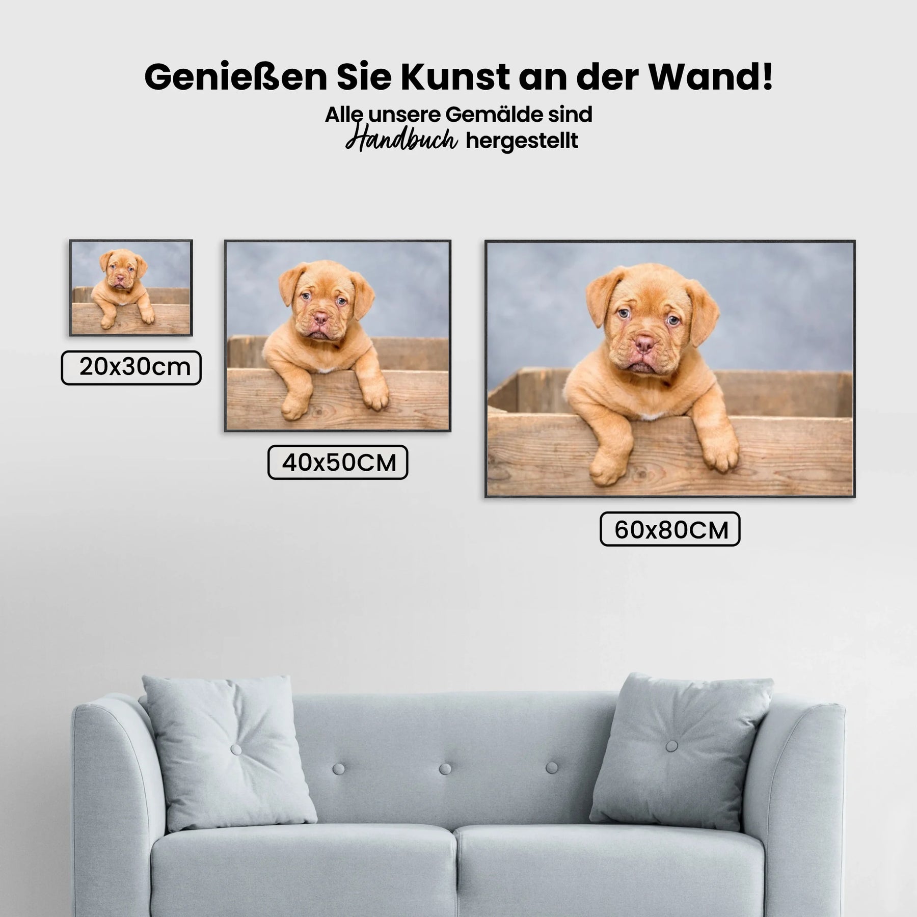 Welpe in der Kiste - Malen nach Zahlen