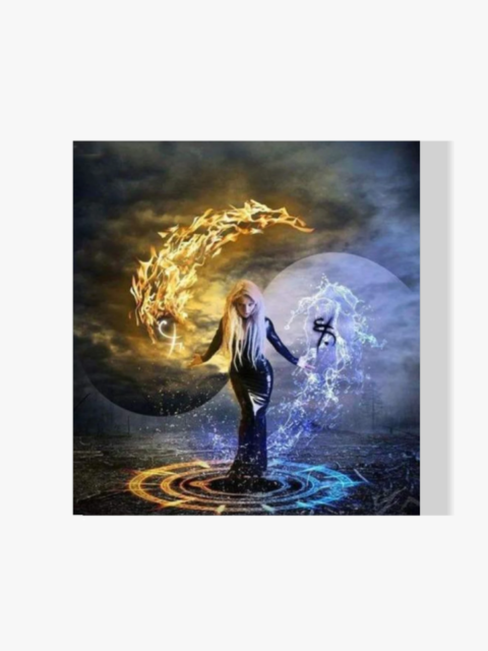 Yin Yang Wasser-Frau - Malen nach Zahlen