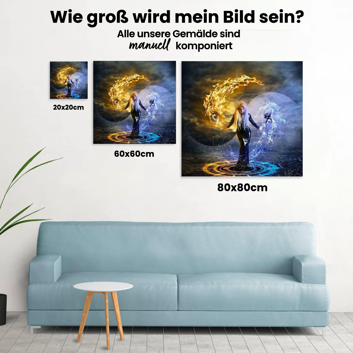 Yin Yang Wasser-Frau - Malen nach Zahlen