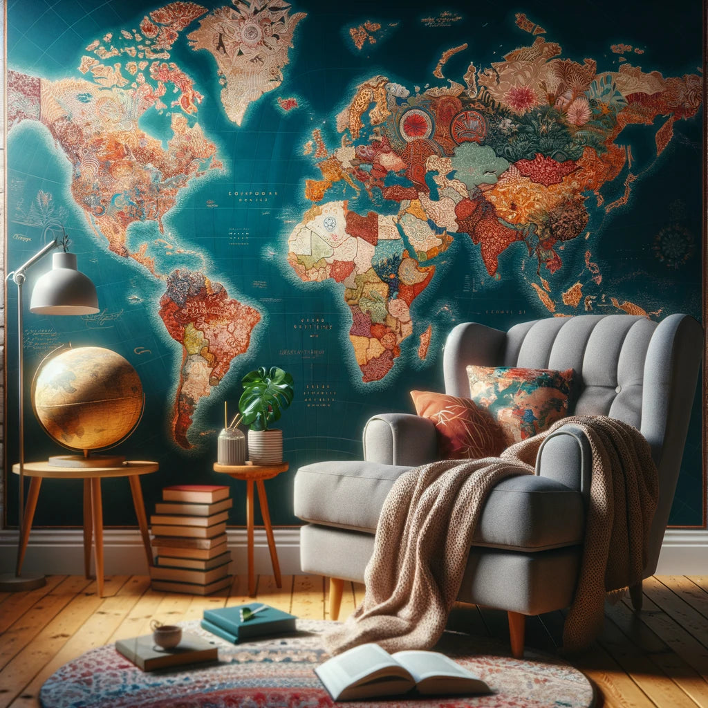 Einzigartige Weltkarten-Wanddekoration: Bringen Sie die Welt in Ihr Zuhause