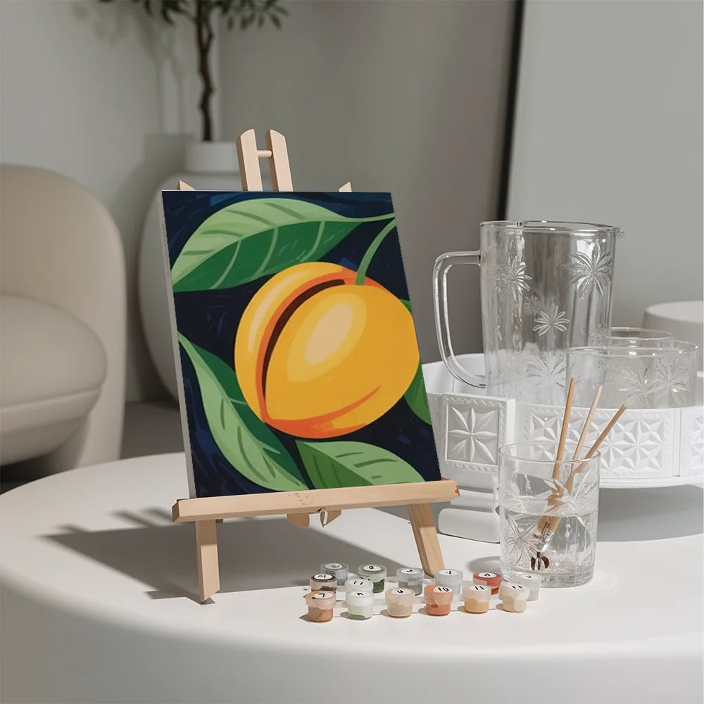 Malen nach Zahlen - 6 Mini-Gemälde | Aprikosen-Muse