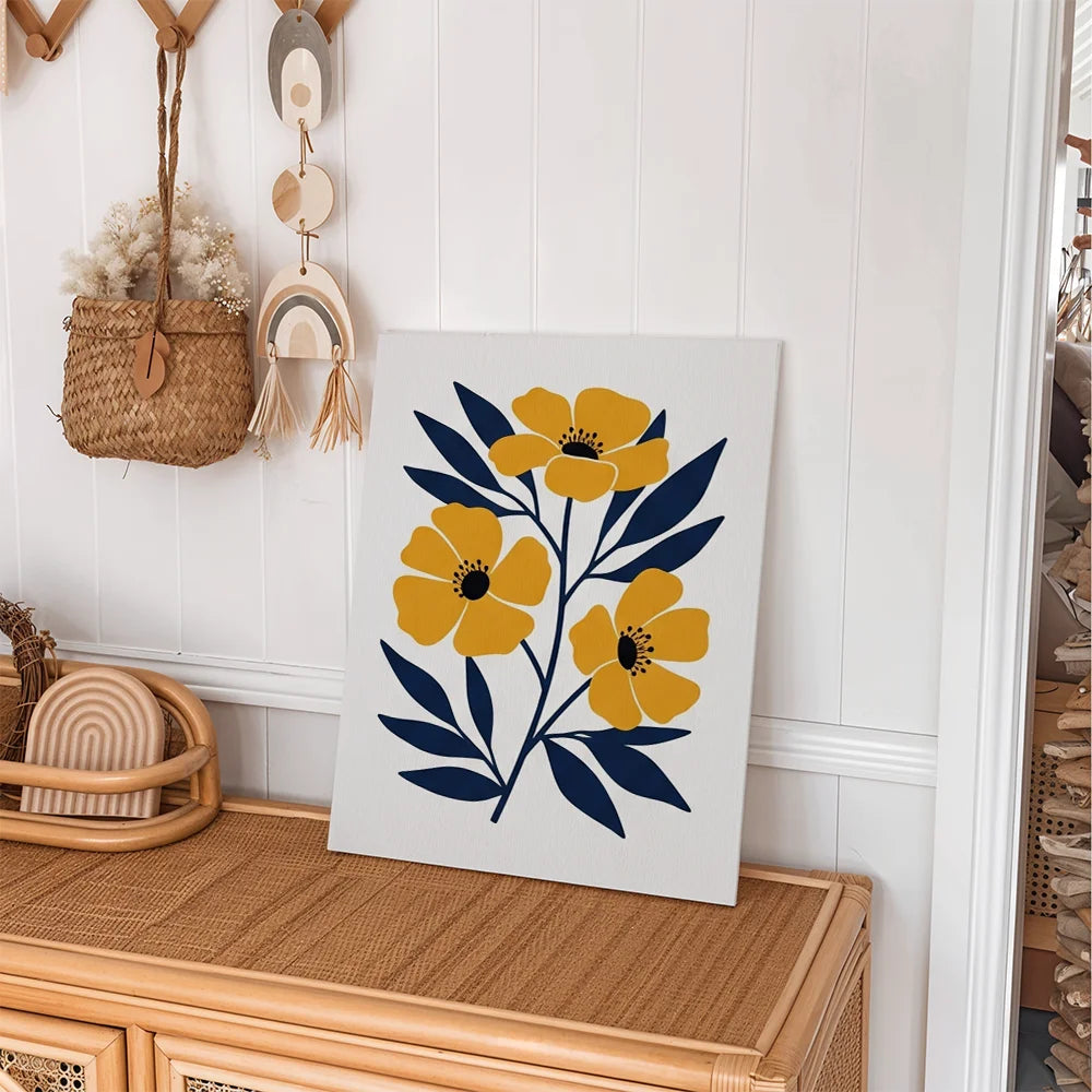 Malen nach Zahlen - 6 Mini-Gemälde | Auffällige Blumen