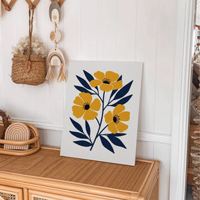 Malen nach Zahlen - 6 Mini-Gemälde | Auffällige Blumen