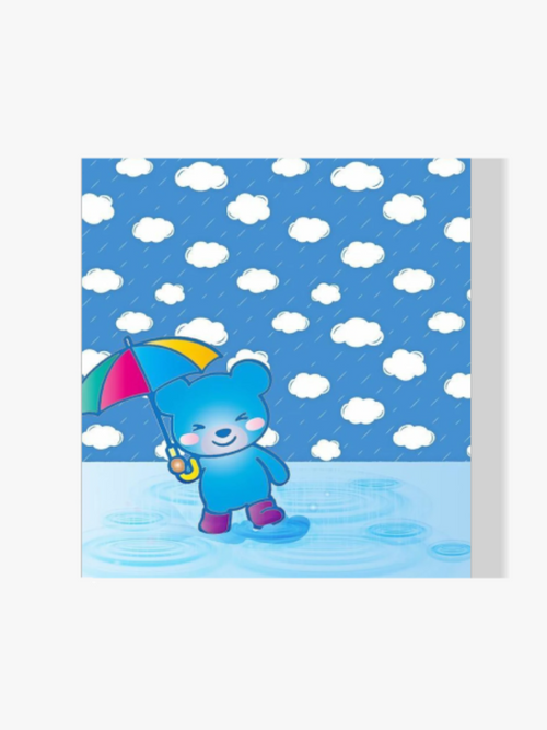 Bär im Regen - Malen nach Zahlen