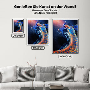 Blauer Pfau XL - Malen nach Zahlen