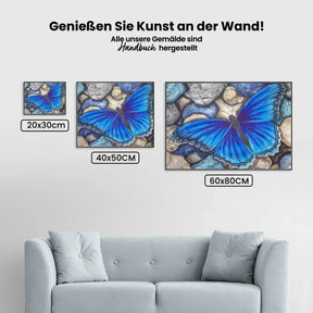 Blauer Schmetterling - Malen nach Zahlen