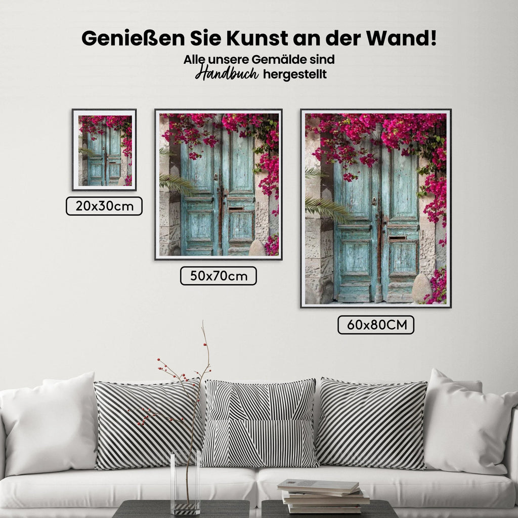 Blumen - Tür - Malen nach Zahlen