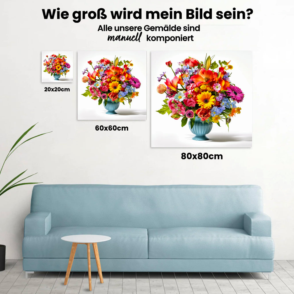 Blumenstrauß - Malen nach Zahlen