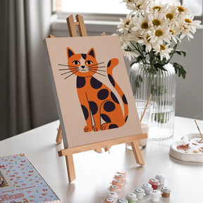 Malen nach Zahlen - 6 Mini-Gemälde | Boho-Katzen