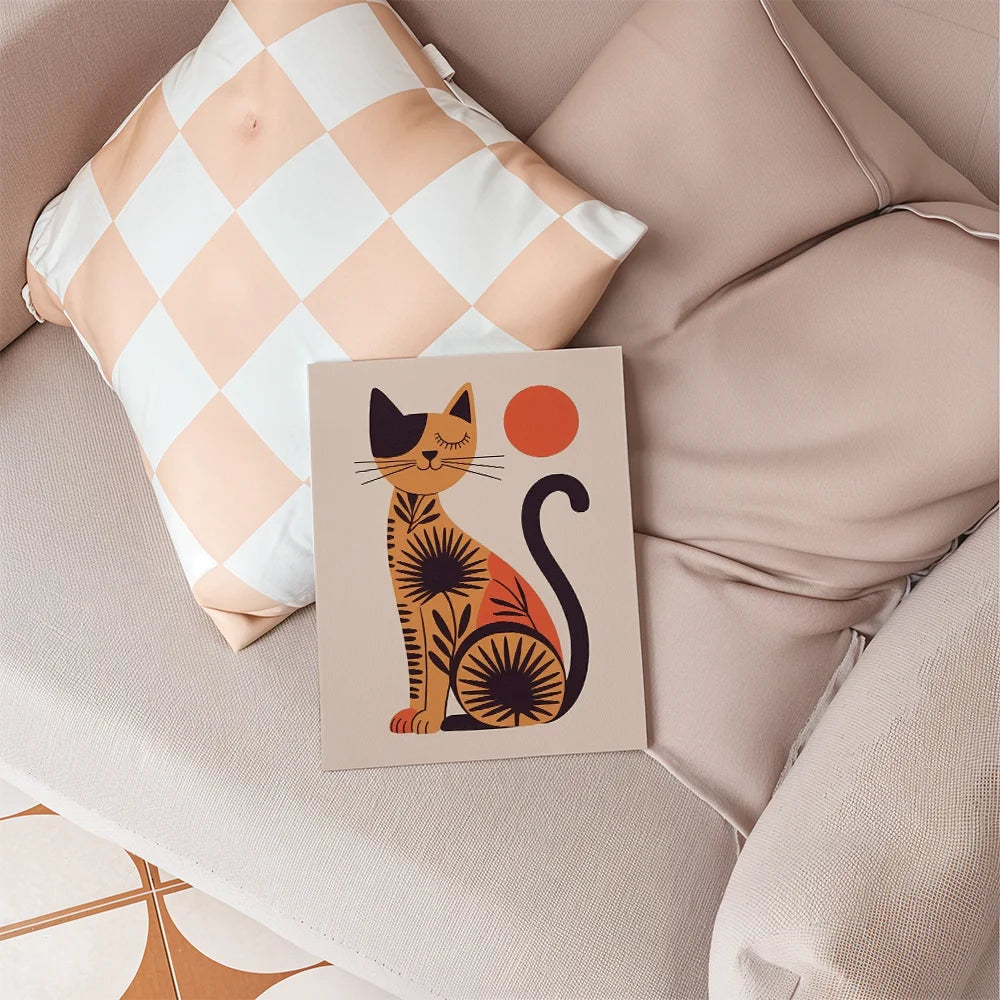 Malen nach Zahlen - 6 Mini-Gemälde | Boho-Katzen