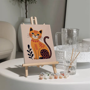 Malen nach Zahlen - 6 Mini-Gemälde | Boho-Katzen