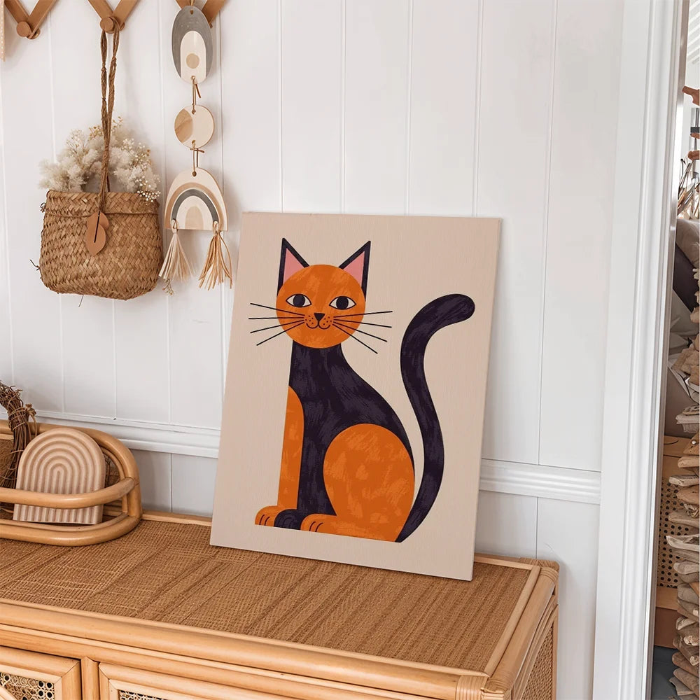 Malen nach Zahlen - 6 Mini-Gemälde | Boho-Katzen