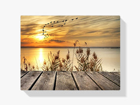 Brücke - Sonnenuntergang - Malen nach Zahlen