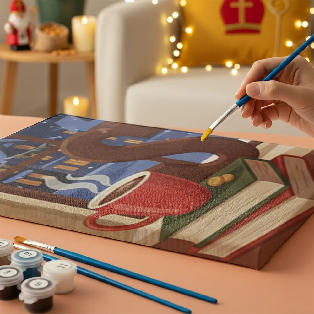 Malen nach Zahlen - 6 Mini-Gemälde | Buchstabe „S“ Schokolade