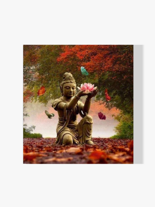 Buddha mit Lotusblume - Malen nach Zahlen
