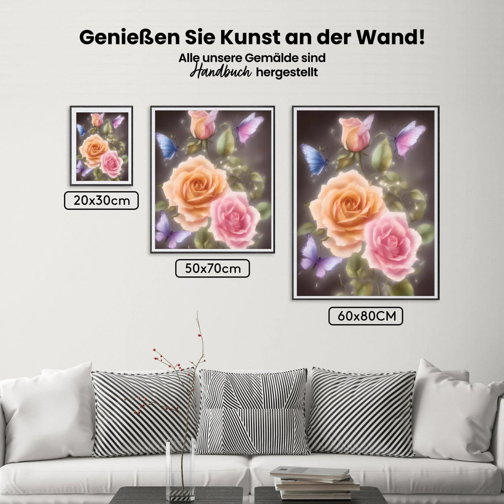 Bunte Blumen - Malen nach Zahlen