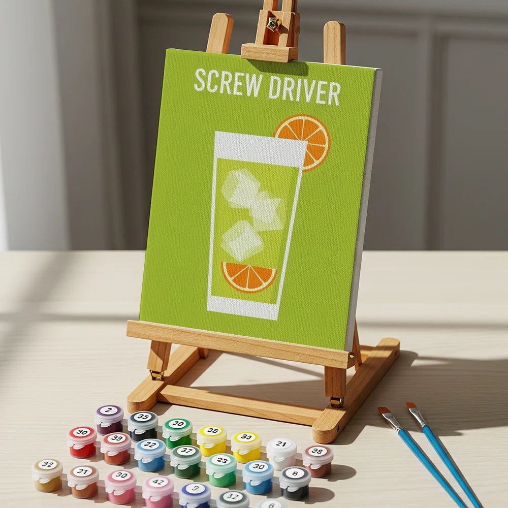 Malen nach Zahlen - 6 Mini-Gemälde | Cocktail-Kollektion