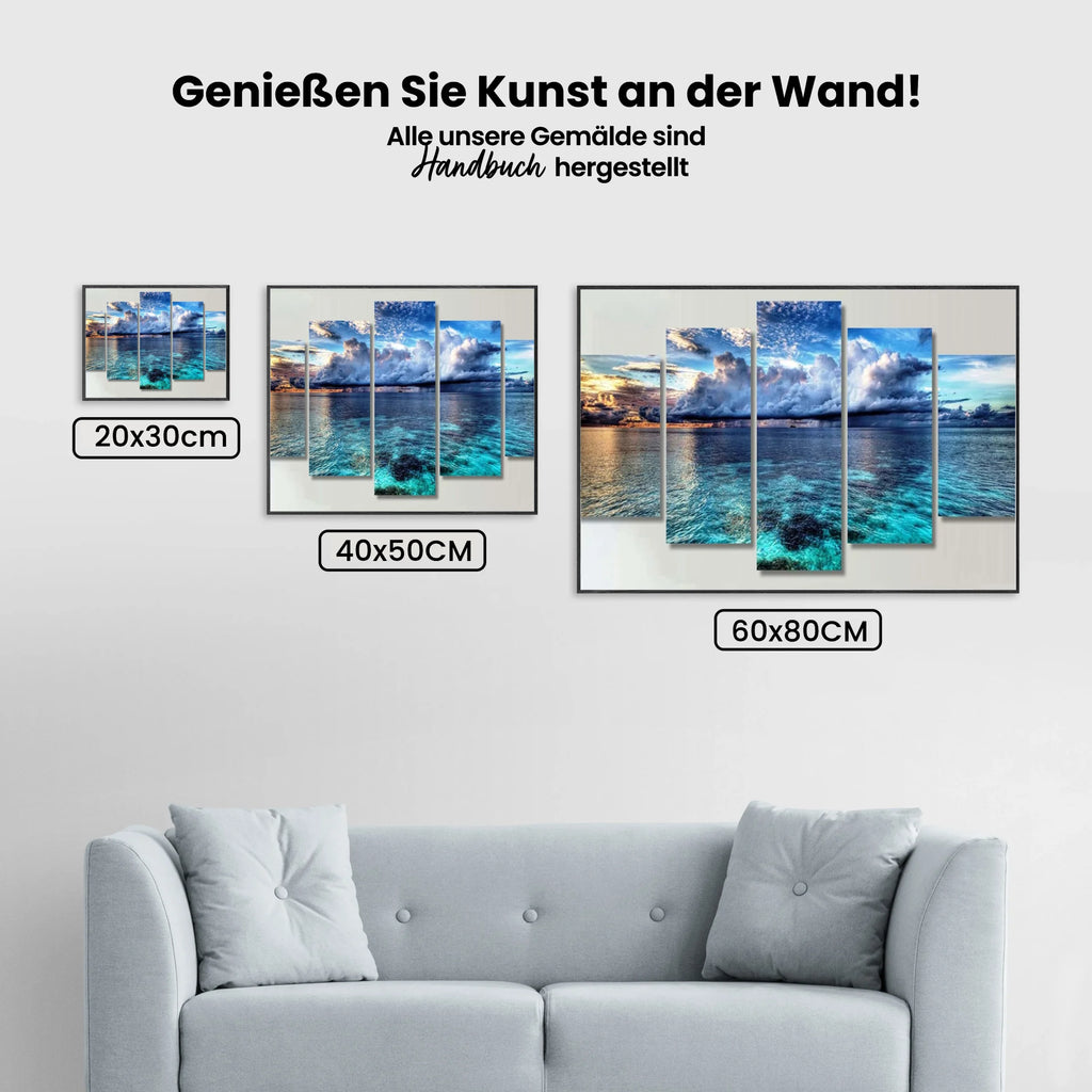 Das azurblaue Meer - Malen nach Zahlen