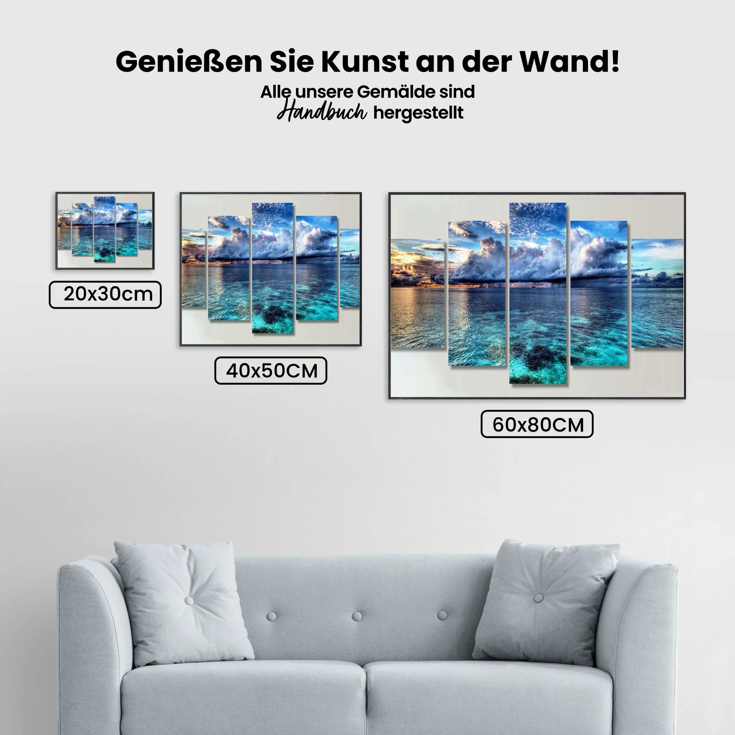 Das azurblaue Meer - Malen nach Zahlen