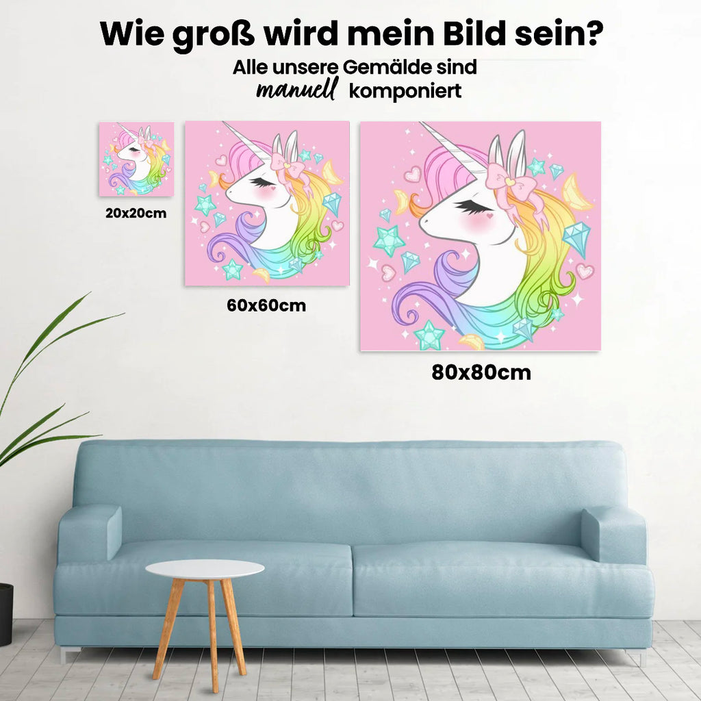Das schöne Einhorn - Malen nach Zahlen