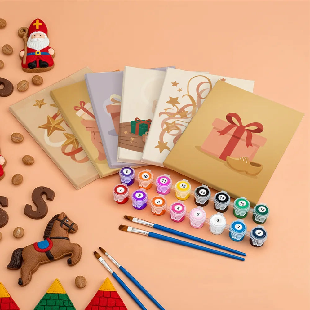 Malen nach Zahlen - 6 Mini-Gemälde | Delight Geschenkbox