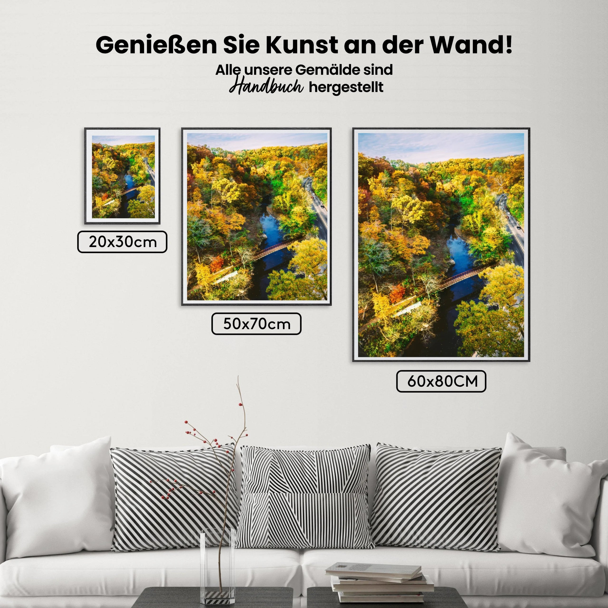 Der Wald im Herbst - Malen nach Zahlen