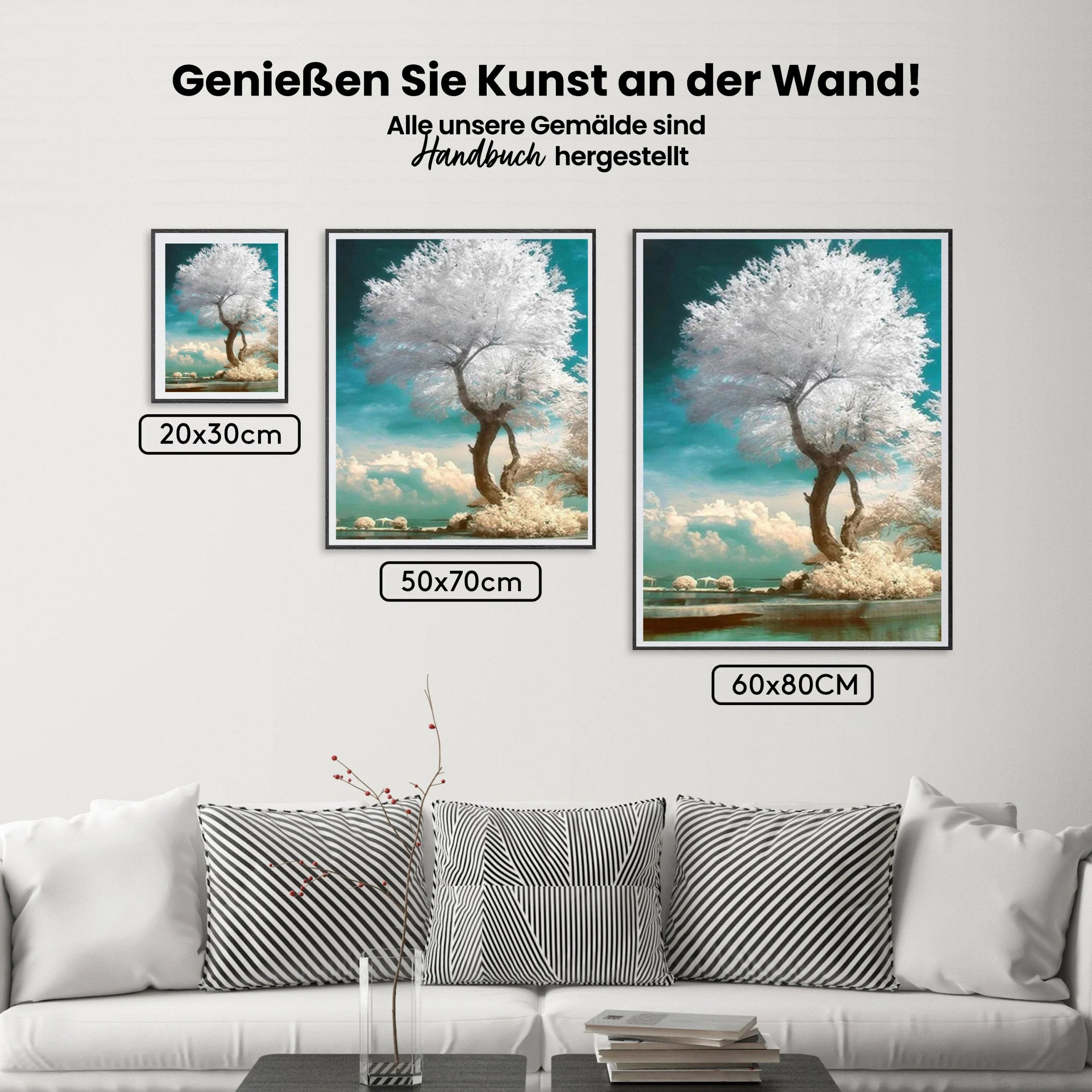Der weiße Baum - Malen nach Zahlen