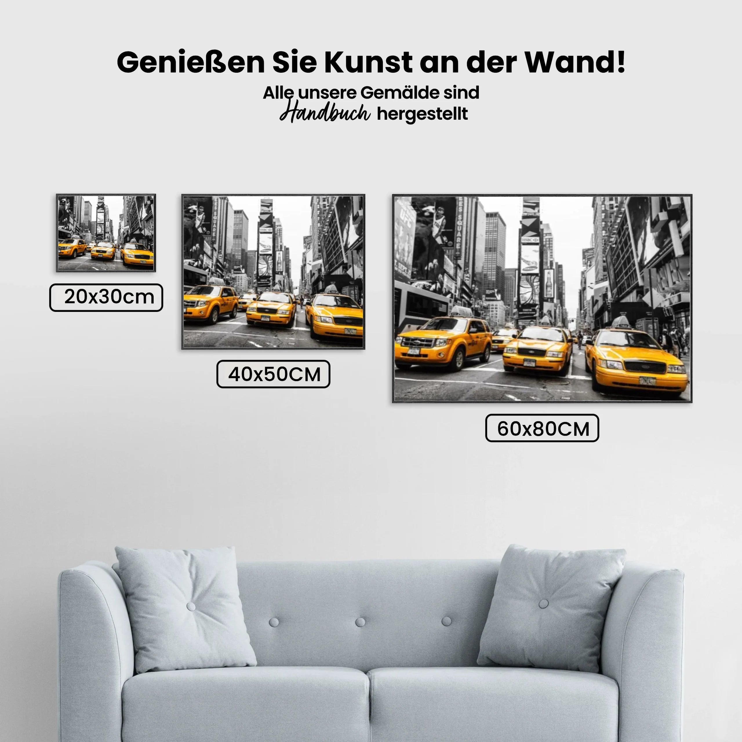 Die gelben Taxis von NY - Malen nach Zahlen