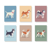 Malen nach Zahlen - 6 Mini-Gemälde | Die Hundstage-Kollektion