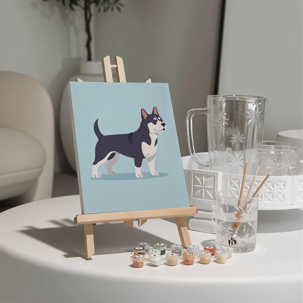 Malen nach Zahlen - 6 Mini-Gemälde | Die Hundstage-Kollektion