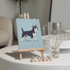 Malen nach Zahlen - 6 Mini-Gemälde | Die Hundstage-Kollektion