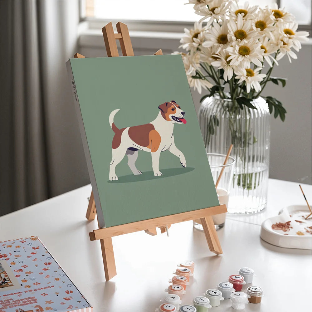 Malen nach Zahlen - 6 Mini-Gemälde | Die Hundstage-Kollektion