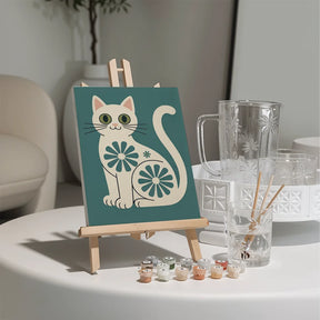 Malen nach Zahlen - 6 Mini-Gemälde | Die Mod-Katzen-Kollektion