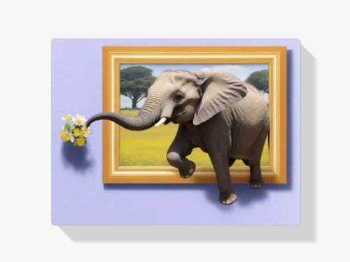 Elefant 3D - Malen nach Zahlen