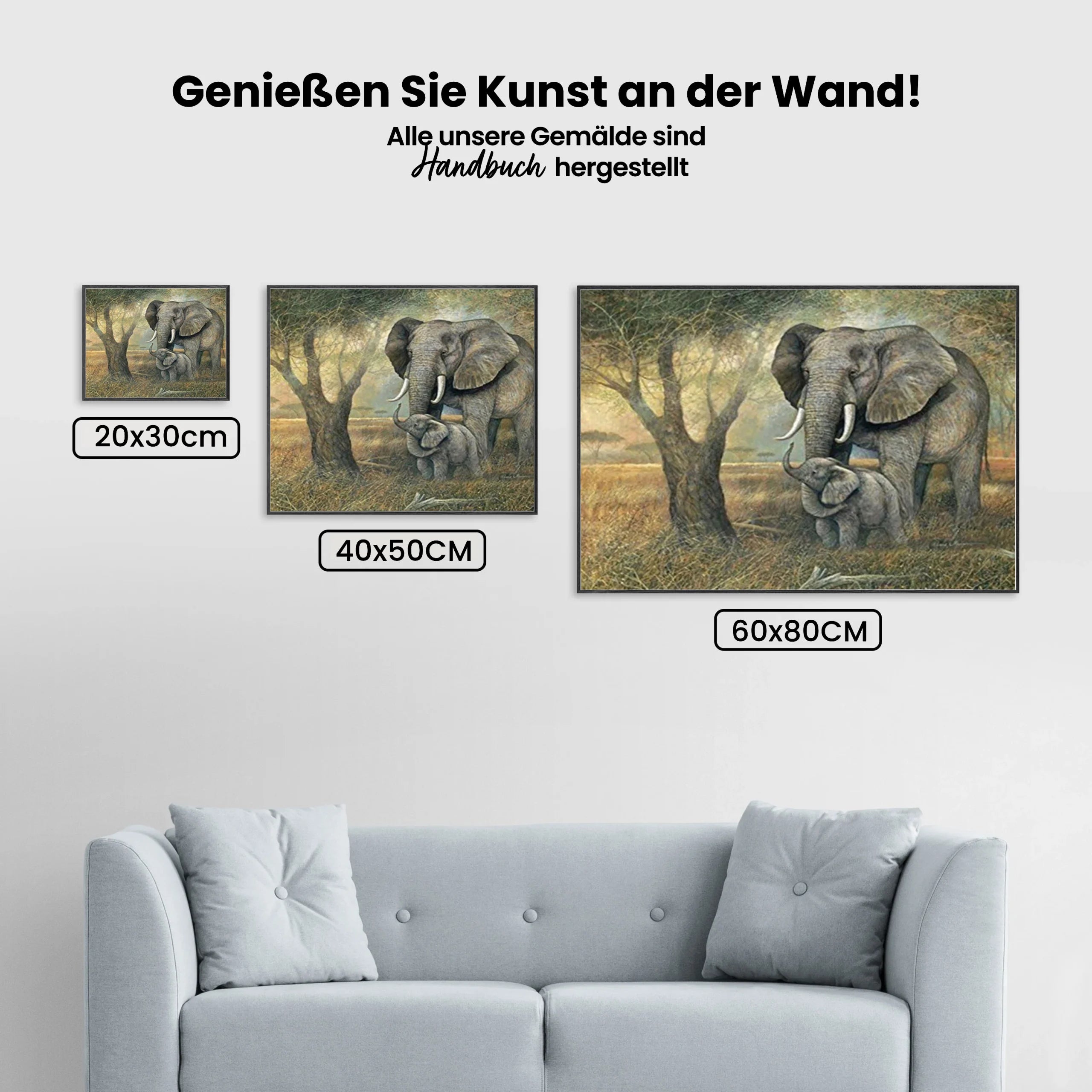 Elefant und Little by the Tree - Malen nach Zahlen