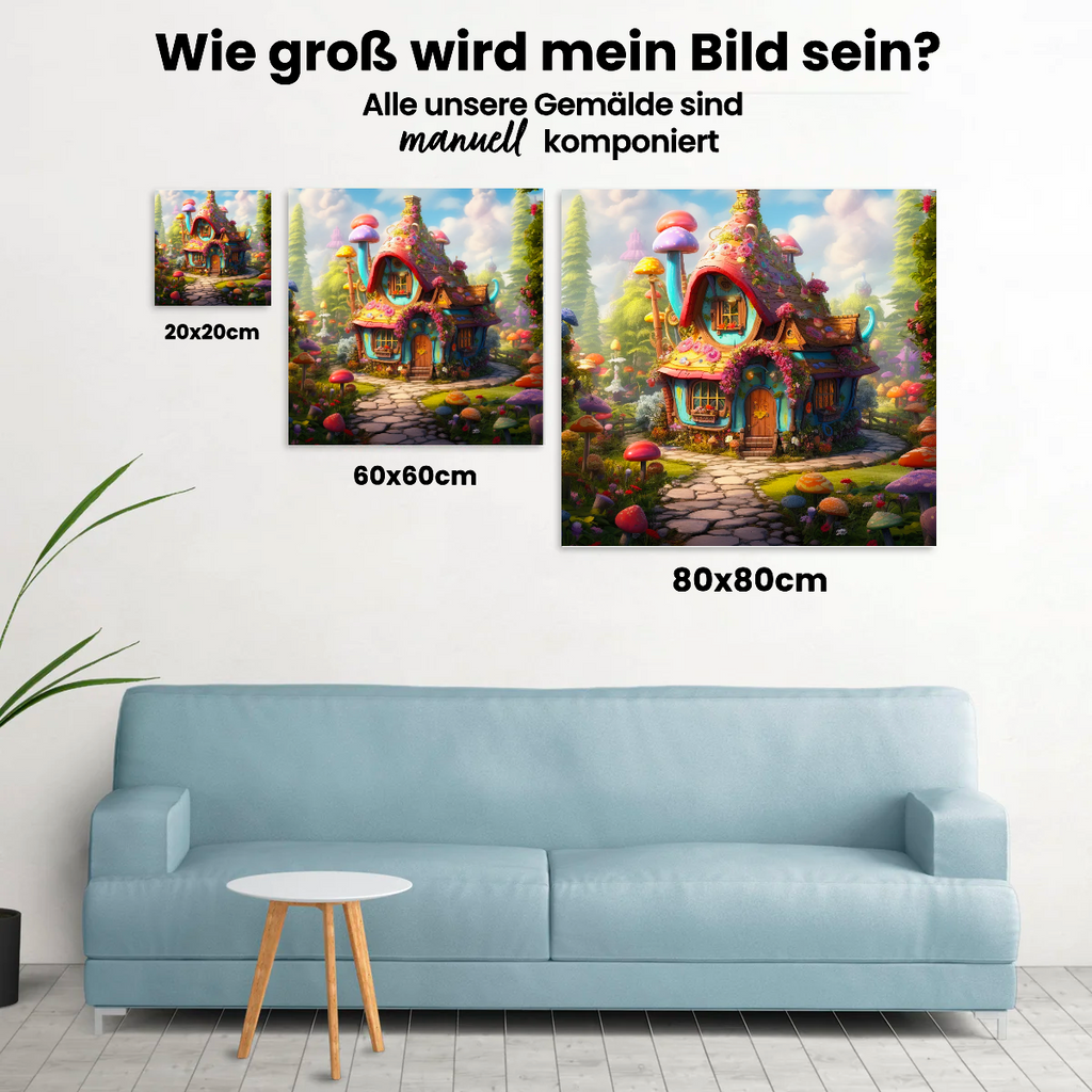 Fantasie Haus - Malen nach Zahlen