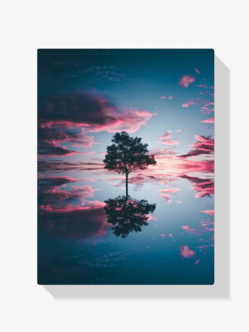 Fantasie Naturreflexions Landschaft - Malen nach Zahlen