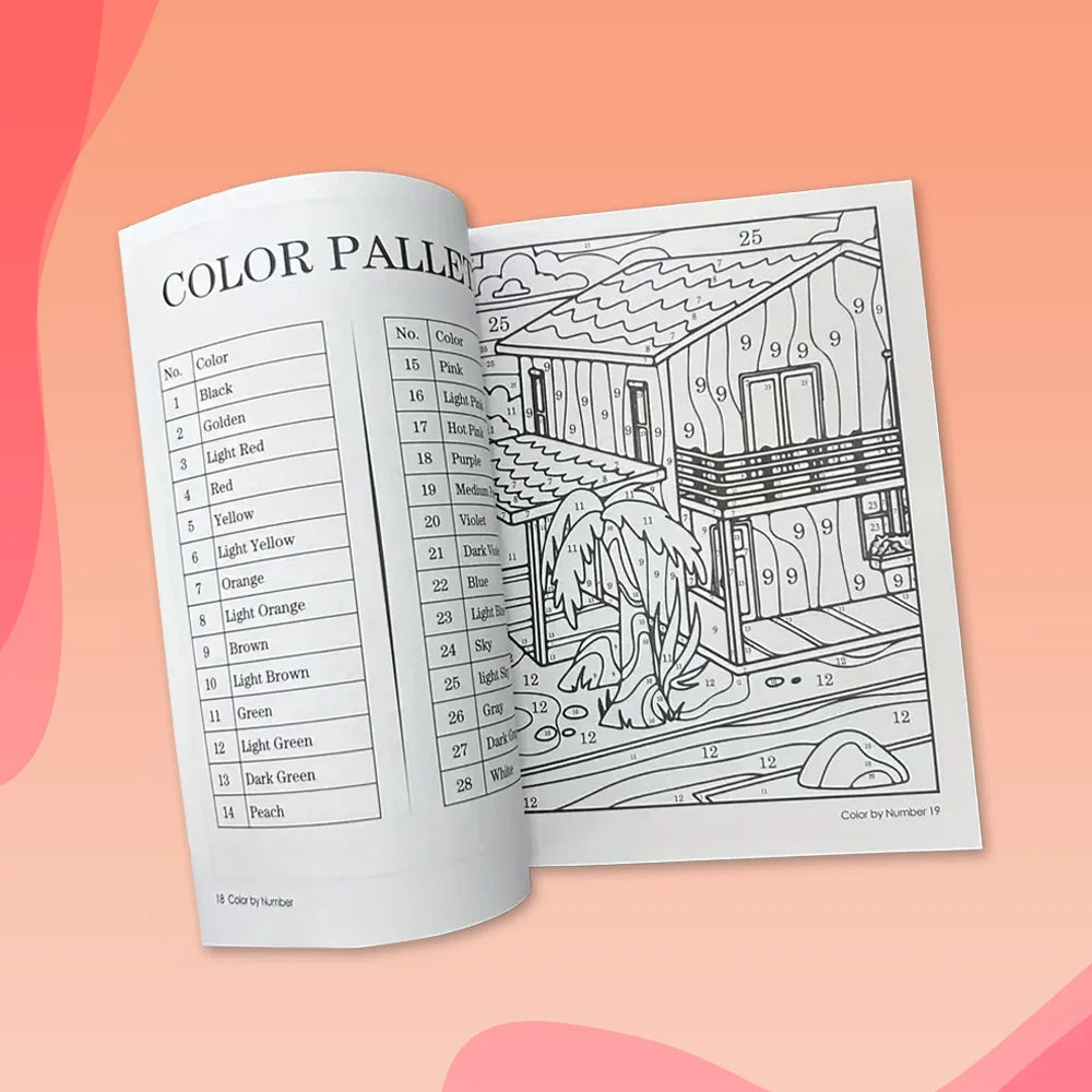 Farben nach Zahlen - Farbtöne der Gelassenhei