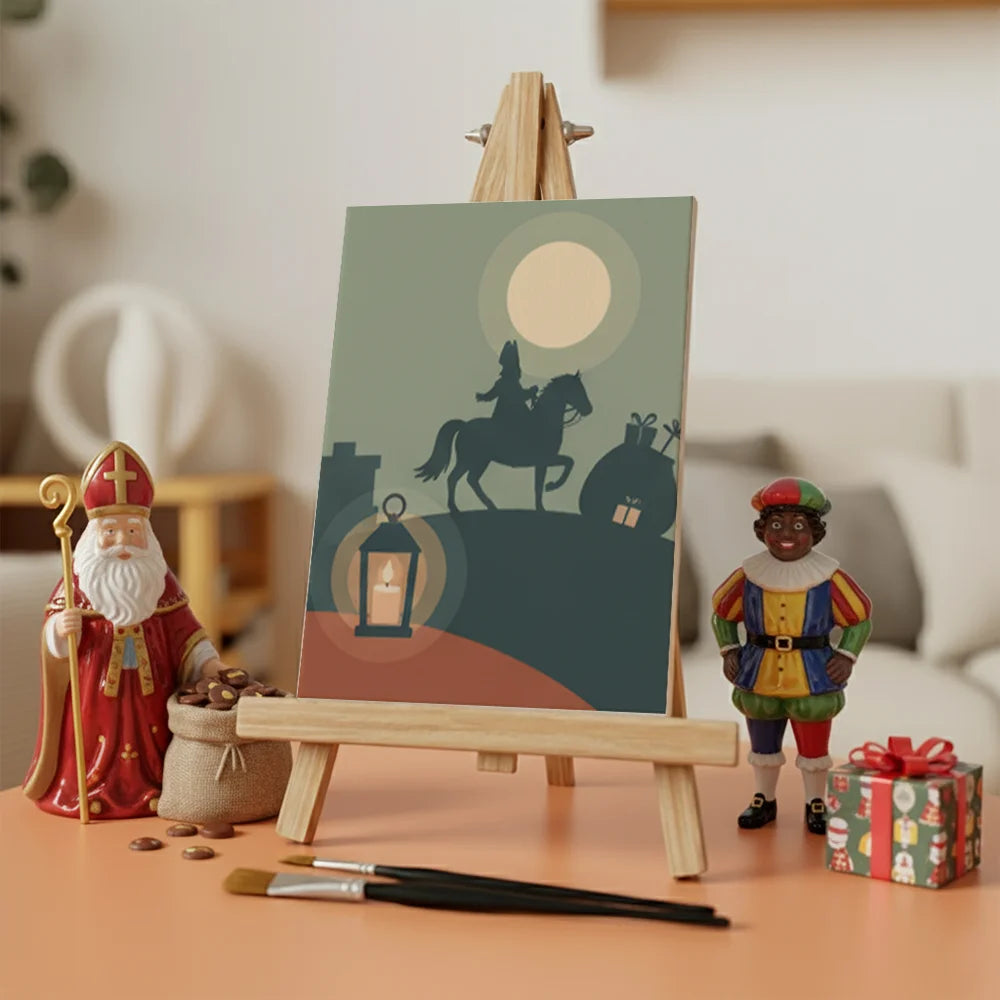 Malen nach Zahlen - 6 Mini-Gemälde | Festliche Kerze