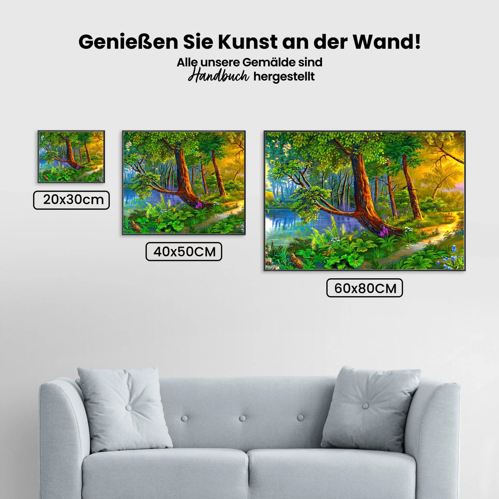 Flusswald - Malen nach Zahlen