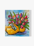 Fröhliche Malerei - Tulpen in Holzschuhen - Malen nach Zahlen