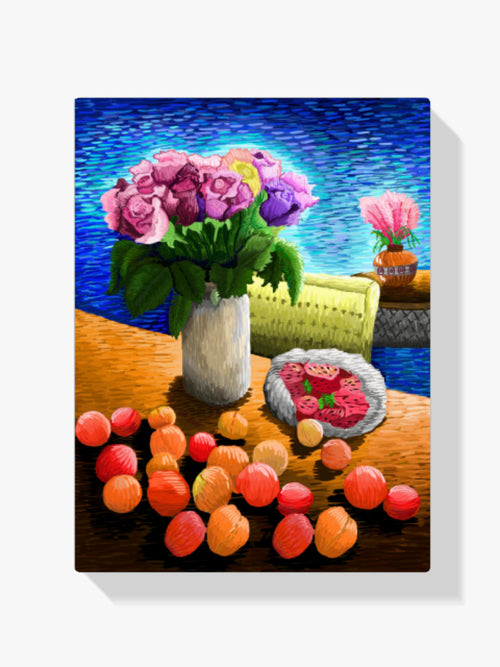 Früchte und Blumen | Exklusives Design - Malen nach Zahlen