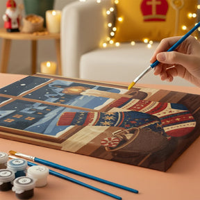 Malen nach Zahlen - 6 Mini-Gemälde | Gemütliche Socken